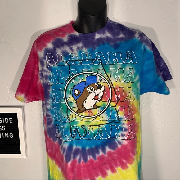 Buc-ees Alabama Tie Dye Crewneck Tee Size Small - Picture 2 of 5